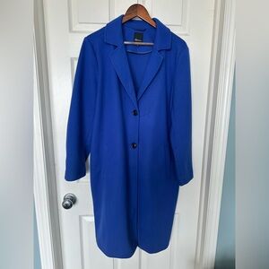 Reitmans Royal Blue Single-Breasted Trench Coat